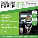 Charging Cable Wing Rack Assortment 10FT - 10 Pieces Per Pack 88584 GADGET GEAR