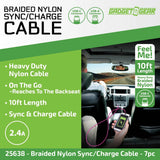 Charging Cable Wing Rack Assortment 10FT - 10 Pieces Per Pack 88584 GADGET GEAR