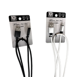 10FT Braided Sync and Charge Cable Assortment Floor Display - 24 Pieces Per Retail Ready Display Kit 88585 GADGET GEAR