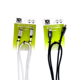 10FT Braided Sync and Charge Cable Assortment Floor Display - 24 Pieces Per Retail Ready Display Kit 88585 GADGET GEAR