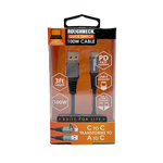 Charging Cable Quick Switch 2 in 1 Multi-Head USB to USB-C 3FT 100W - 6 Pieces Per Retail Ready Display 25695 ROUGHNECK