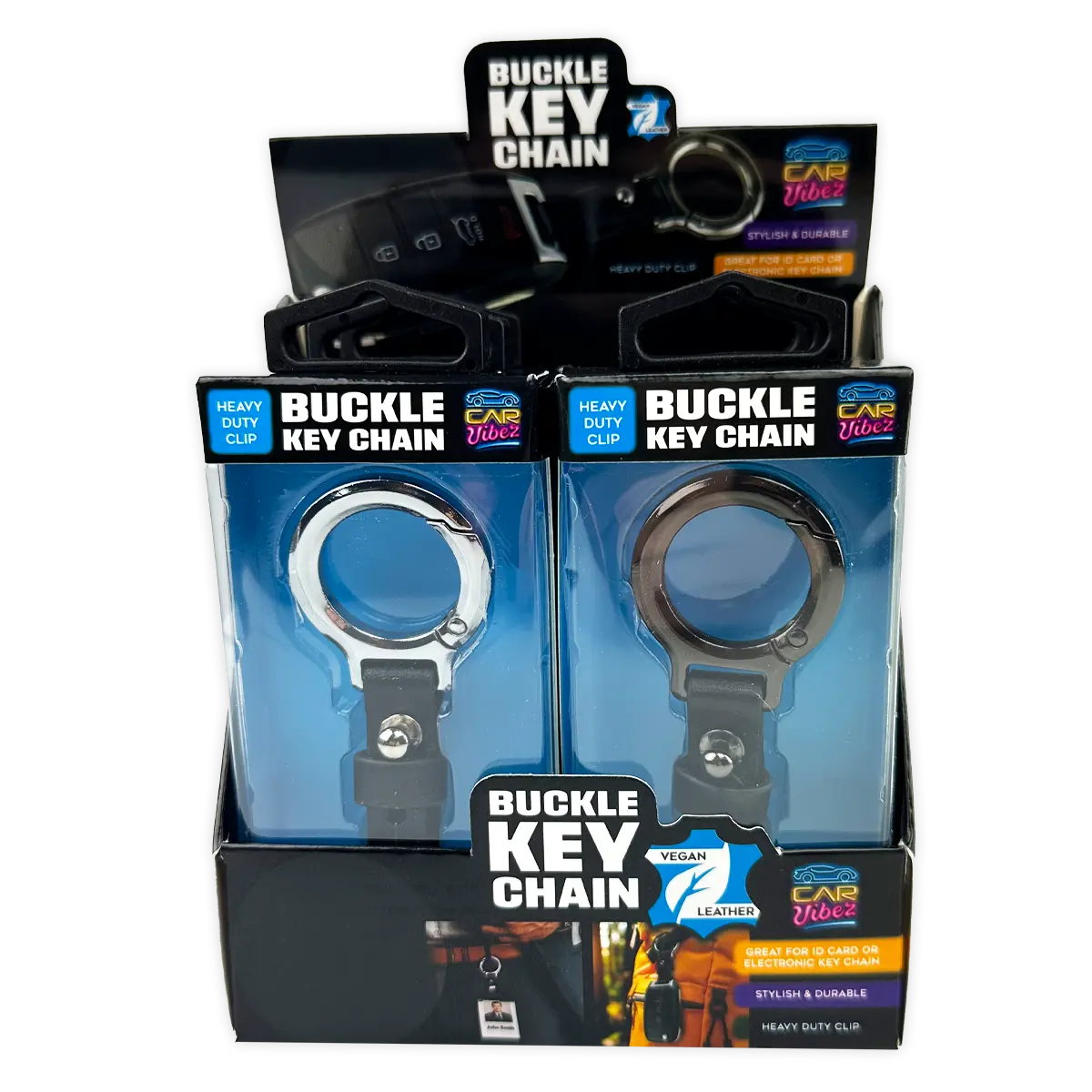 Buckle Key Chain - 6 Pieces Per Retail Ready Display 25767 CAR VIBEZ