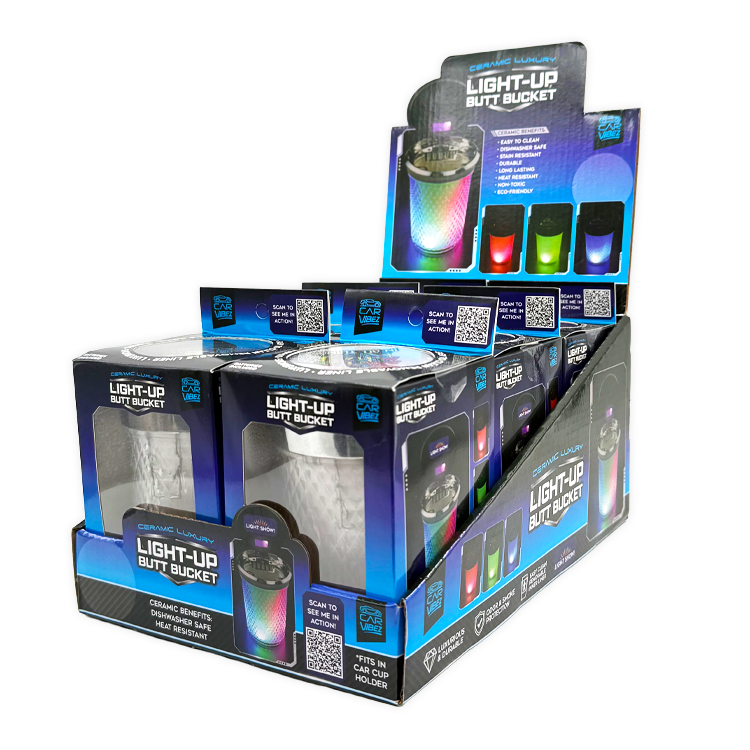 Ceramic Light Up Butt Bucket - 6 Per Retail Ready Display 25774 CAR VIBEZ