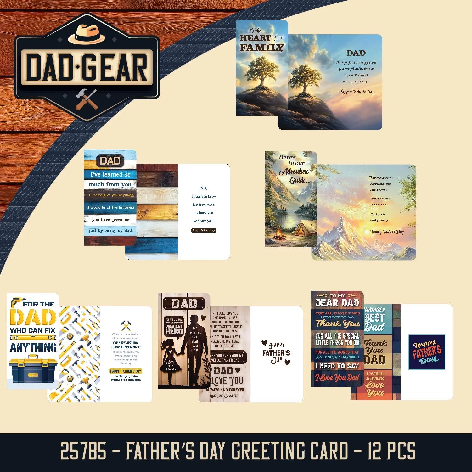 Father's Day Assorted Floor Display - 50 Pieces Per Retail Ready Display 88587 KIPP BROTHERS