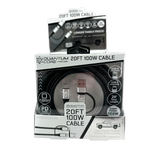 Charging Cable Quick Switch 2 in 1 Multi-Head USB to USB-C 20FT 100W - 6 Pieces Per Retail Ready Display 25823 GADGET GEAR