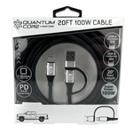 Charging Cable Quick Switch 2 in 1 Multi-Head USB to USB-C 20FT 100W - 6 Pieces Per Retail Ready Display 25823 GADGET GEAR