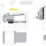 Charging Cable Quick Switch 2 in 1 Multi-Head USB to USB-C 20FT 100W - 6 Pieces Per Retail Ready Display 25823 GADGET GEAR