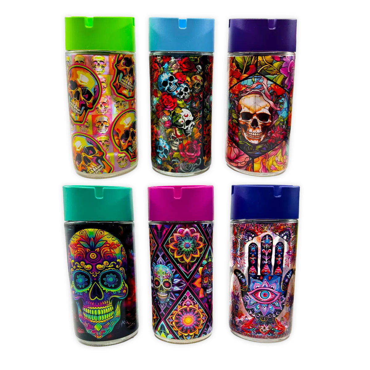 Full Print Glass Butt Bucket Ashtray - 6 Pieces Per Retail Ready Display 25830 SMOKEZILLA