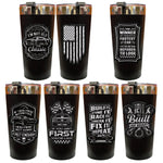 Stainless Steel 20oz Metal Emblem Insulated Printed Tumblers - 6 Pieces Per Retail Ready Display 25835 GEAR HEAD