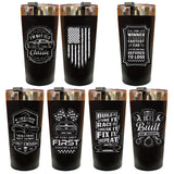 Stainless Steel 20oz Metal Emblem Insulated Printed Tumblers - 6 Pieces Per Retail Ready Display 25835 GEAR HEAD