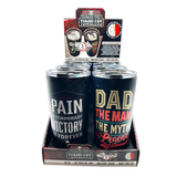 Stainless Steel 20oz Metal Emblem Insulated Printed Tumblers - 6 Pieces Per Retail Ready Display 25835 GEAR HEAD