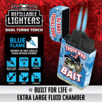 Patriotic Gearhead Dual Torch Lighter - 12 Pieces Per Retail Ready Display 25838 SMOKEZILLA