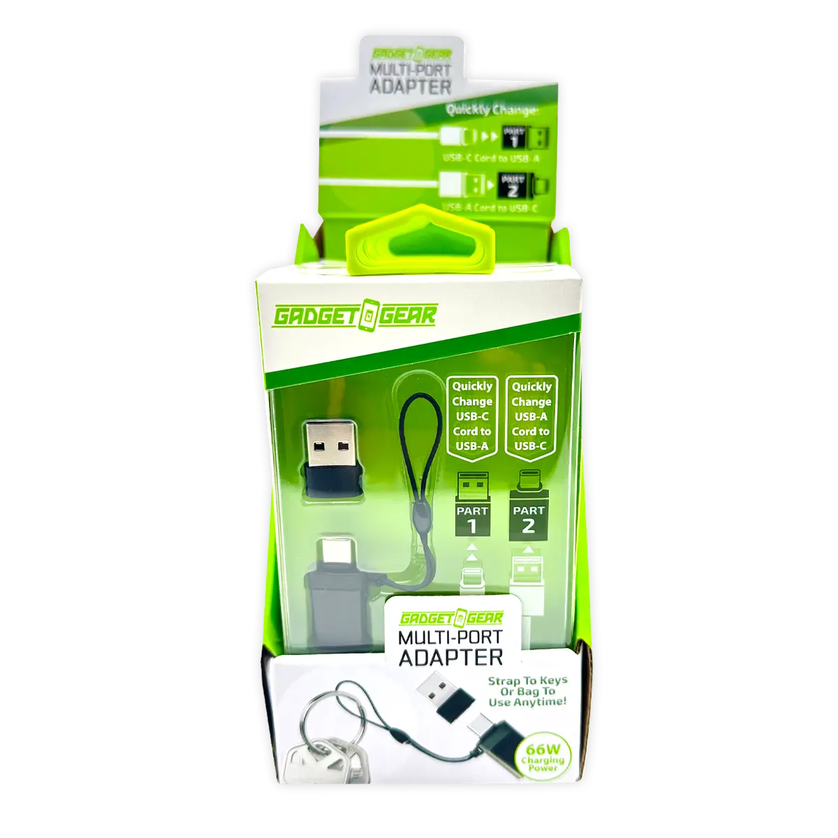 Multi-Port Keychain Adapter - 6 Pieces Per Retail Ready Display 25850 GADGET GEAR