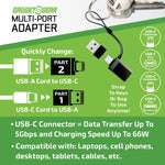 Multi-Port Keychain Adapter - 6 Pieces Per Retail Ready Display 25850 GADGET GEAR