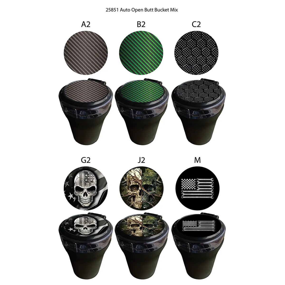 Auto Open Butt Bucket - 6 Per Retail Ready Wholesale Display 25851 SMOKEZILLA