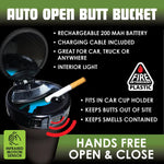 Auto Open Butt Bucket - 6 Per Retail Ready Wholesale Display 25851 SMOKEZILLA