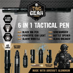 Multi-Tool 6-In-1 Tactical Pen with LED Flashlight - 6 Pieces Per Retail Ready Display 25852 TAC GEAR