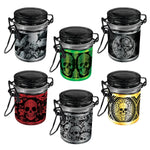 Metallic Smell Proof Glass Storage Jar with Hinged Lid- 6 Pieces Per Retail Ready Display 25891 SMOKEZILLA