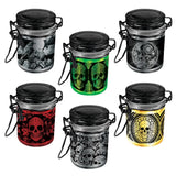 Metallic Smell Proof Glass Storage Jar with Hinged Lid- 6 Pieces Per Retail Ready Display 25891 SMOKEZILLA