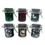 Metallic Smell Proof Glass Storage Jar with Hinged Lid- 6 Pieces Per Retail Ready Display 25891 SMOKEZILLA