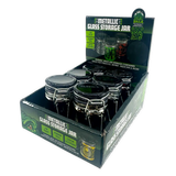 Metallic Smell Proof Glass Storage Jar with Hinged Lid- 6 Pieces Per Retail Ready Display 25891 SMOKEZILLA