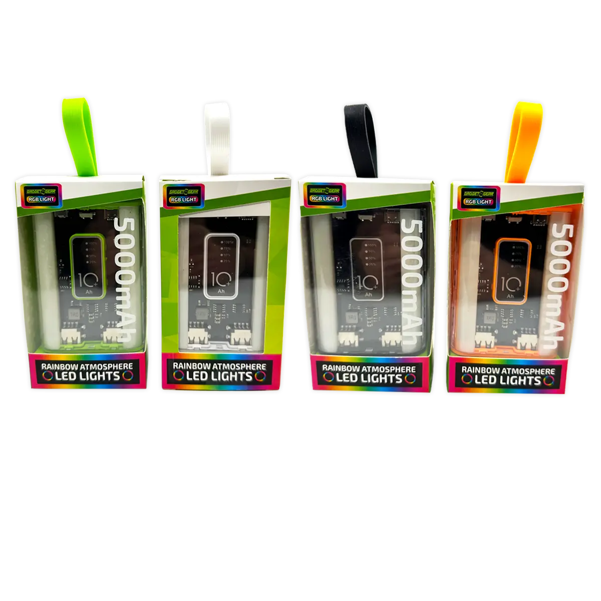 Rechargeable Power Bank with Rgb Lights - 6 Pieces Per Retail Ready Display 25908 GADGET GEAR