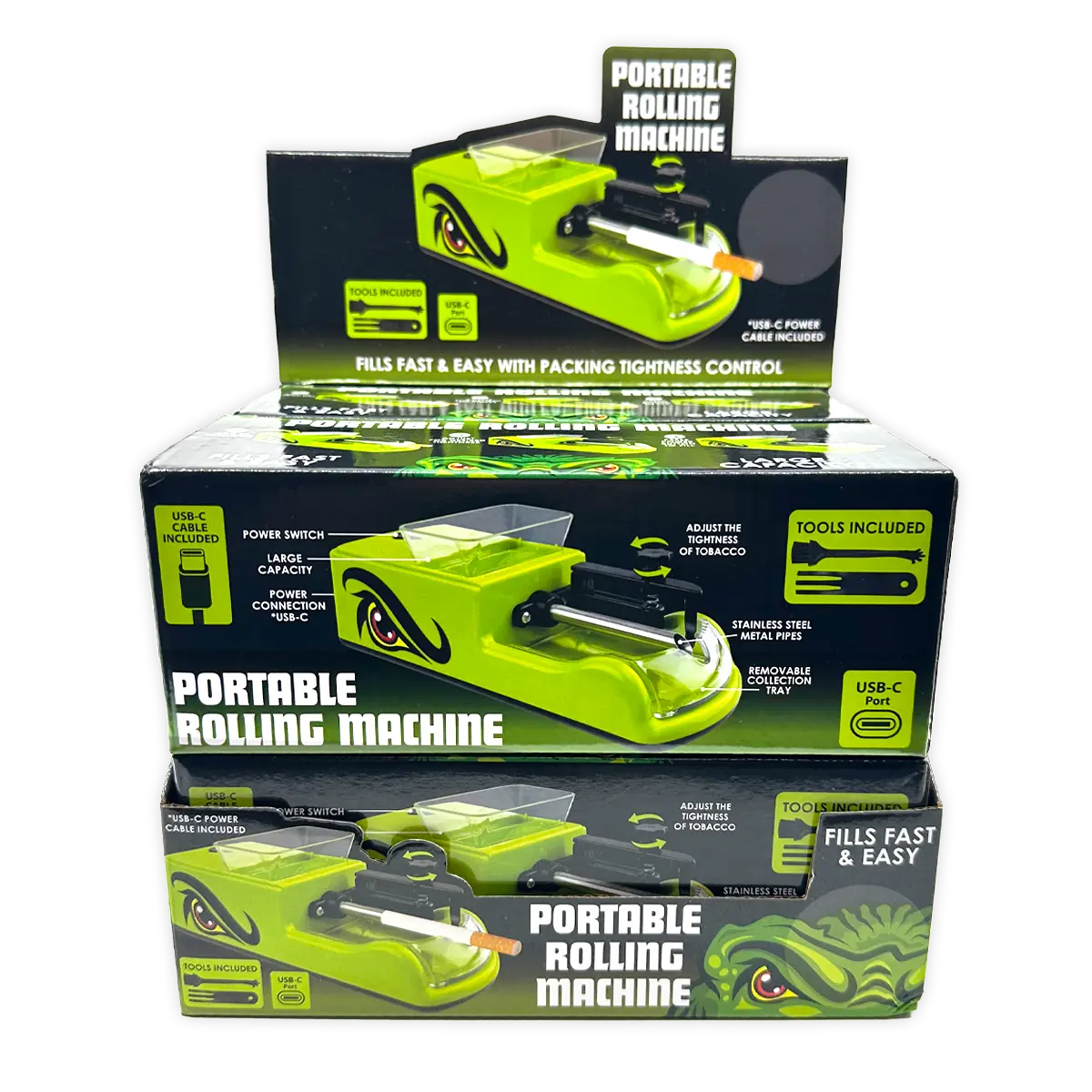 Automatic Tobacco Rolling Machine - 4 Pieces Per Retail Ready Display 25916 SMOKEZILLA