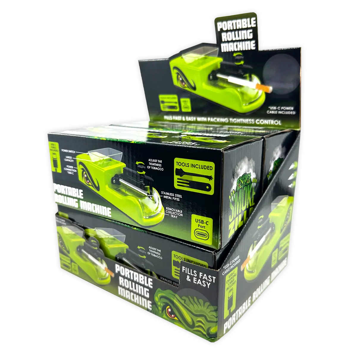 Automatic Tobacco Rolling Machine - 4 Pieces Per Retail Ready Display 25916 SMOKEZILLA