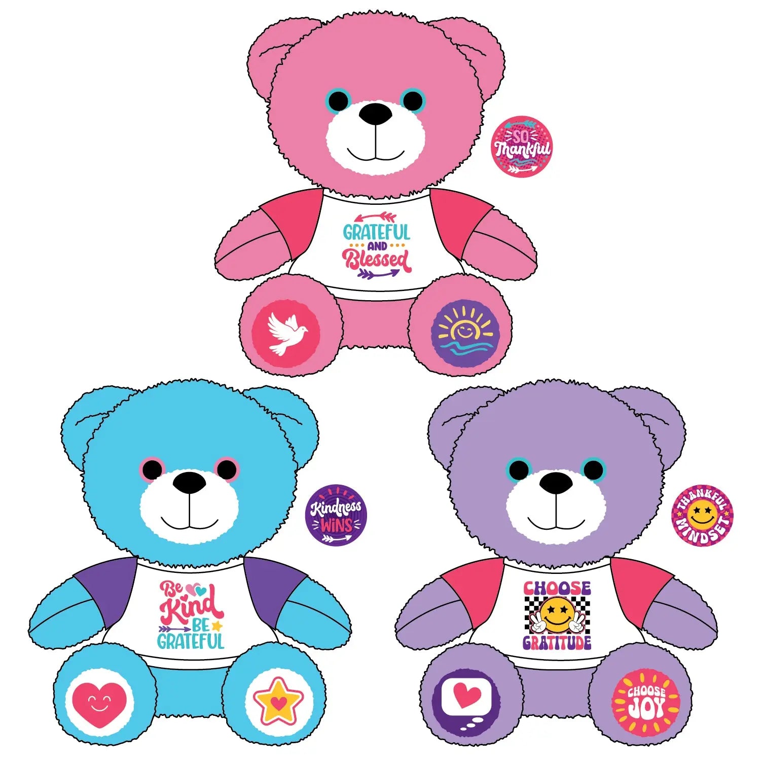 Gratitude Plush Bear - 6 Pieces Per Retail Ready Display 25917 KIPP BROTHERS