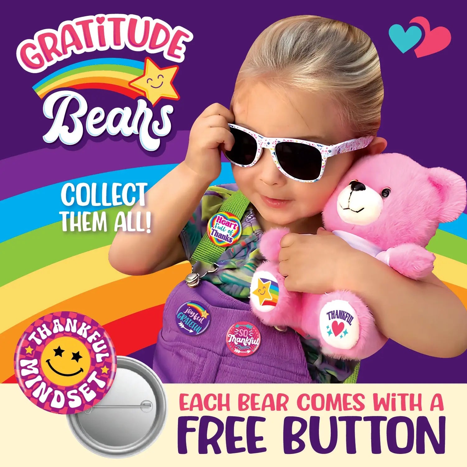 Gratitude Plush Bear - 6 Pieces Per Retail Ready Display 25917 KIPP BROTHERS