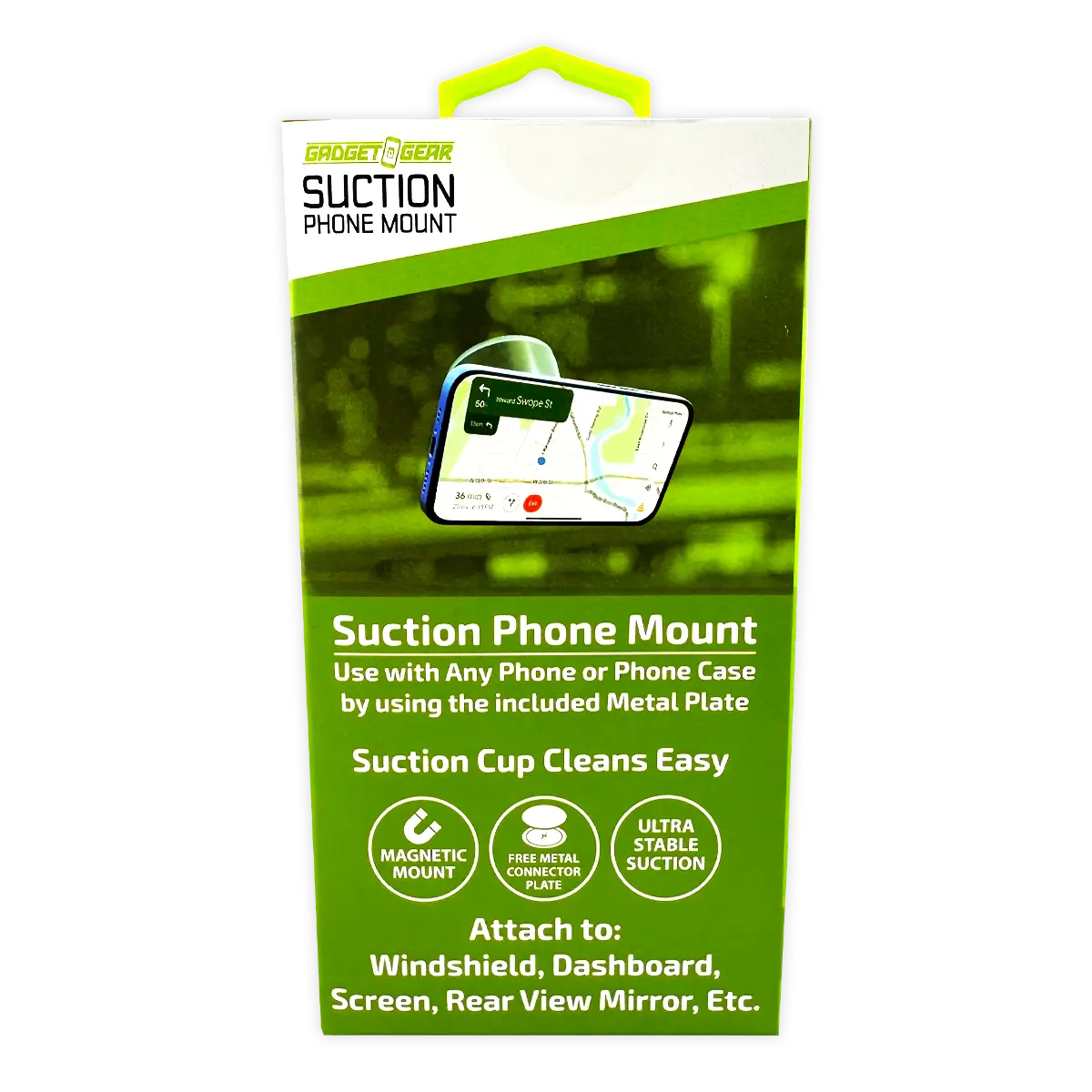 Suction Phone Mount - 6 Pieces Per Retail Ready Display 25922 GADGET GEAR