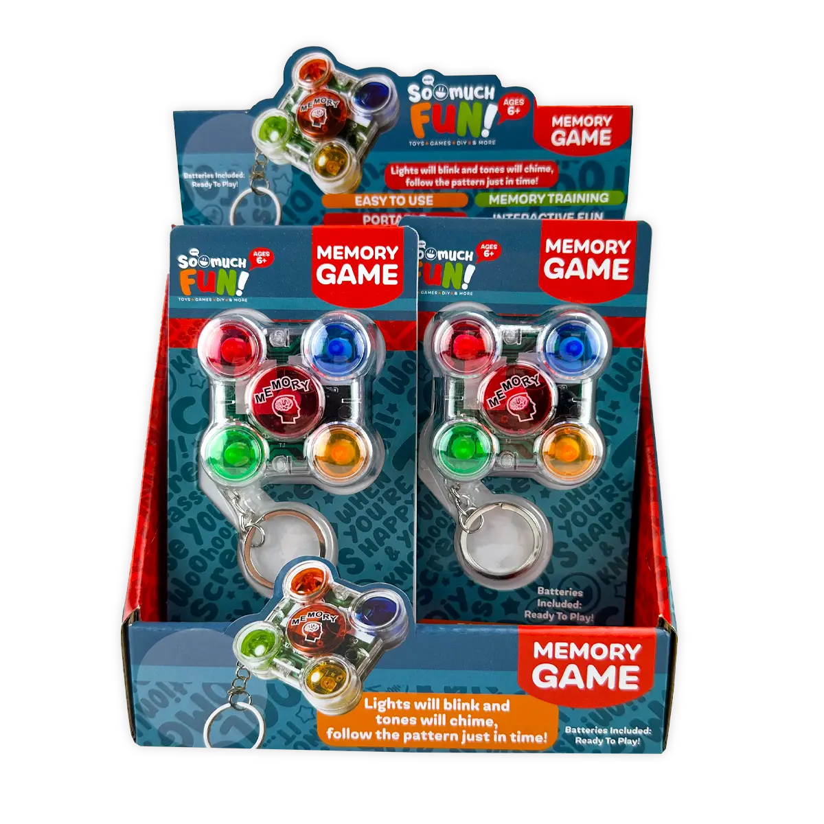 Memory Game Keychain - 6 Pieces Per Retail Ready Display 25936 KIPP BROTHERS