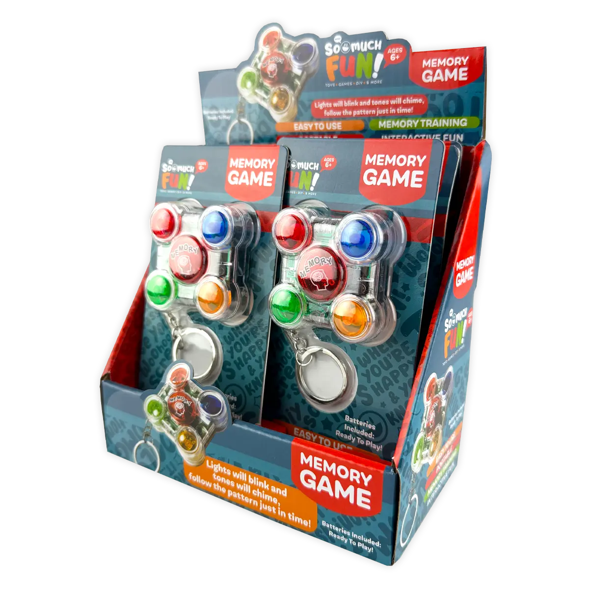 Memory Game Keychain - 6 Pieces Per Retail Ready Display 25936 KIPP BROTHERS