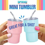 Stainless Steel 2oz Insulated Mini Shot Tumblers - 12 Pieces Per Retail Ready Display 25943 GEAR HEAD