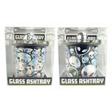 Glass Ashtray with Chrome Plated Lid - 6 Pieces Per Retail Ready Display 25945 SMOKEZILLA