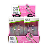 Glitz N Glam 3FT 2.4Amp USB-to-USB-C Cable - 6 Pieces Per Retail Ready Display 25948 GADGET GEAR