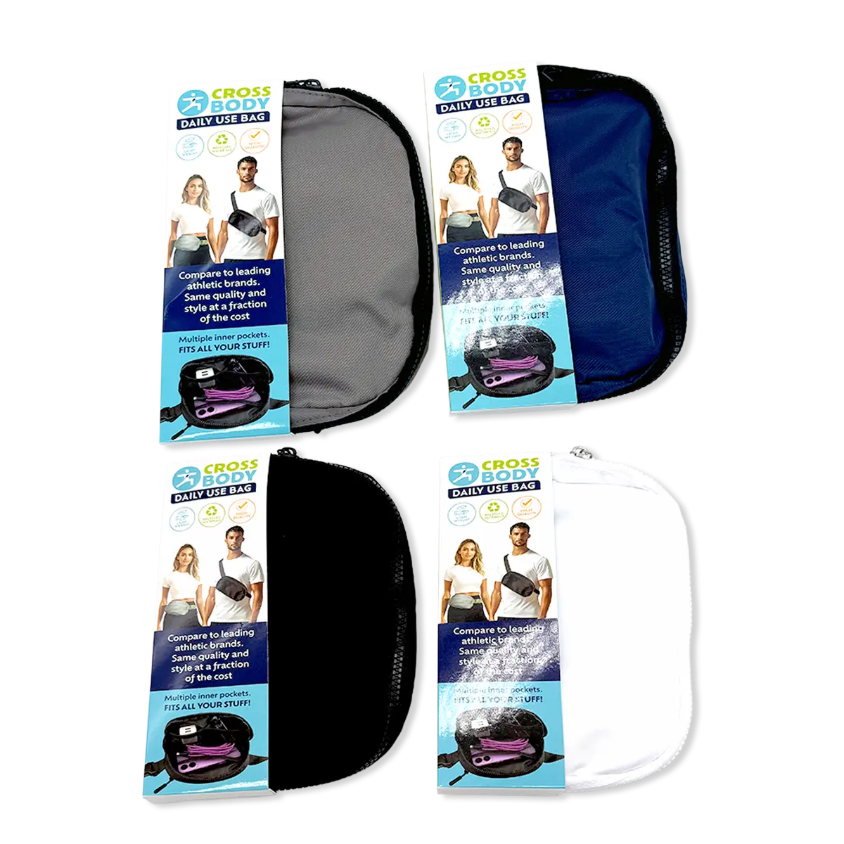 Crossbody Everyday Sling Bag - 4 Pieces Per Retail Ready Display 25976 NOVELTY INC