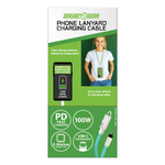 Phone Lanyard 100W Charging Cable - 6 Pieces Per Retail Ready Display 26041 GADGET GEAR