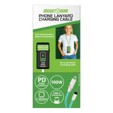 Phone Lanyard 100W Charging Cable - 6 Pieces Per Retail Ready Display 26041 GADGET GEAR