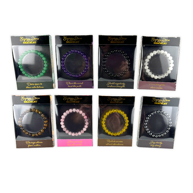 Energy Stone Bracelet - 12 Pieces Per Retail Ready Display 26042 NOVELTY INC