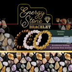 Energy Stone Bracelet - 12 Pieces Per Retail Ready Display 26042 NOVELTY INC