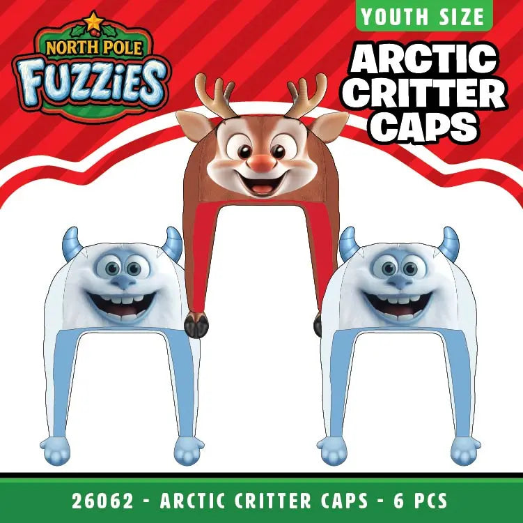 North Pole Fuzzies Yeti Gift Assortment Floor Display - 60 Pieces Per Retail Ready Display 88612 NOVELTY INC