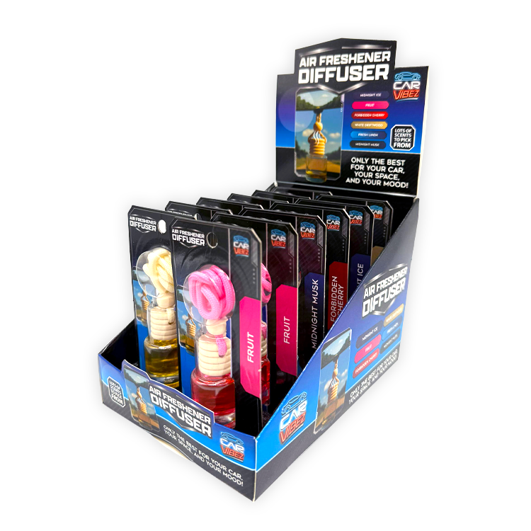 Air Freshener Diffuser - 12 Pieces Per Retail Ready Display 26093 CAR VIBEZ