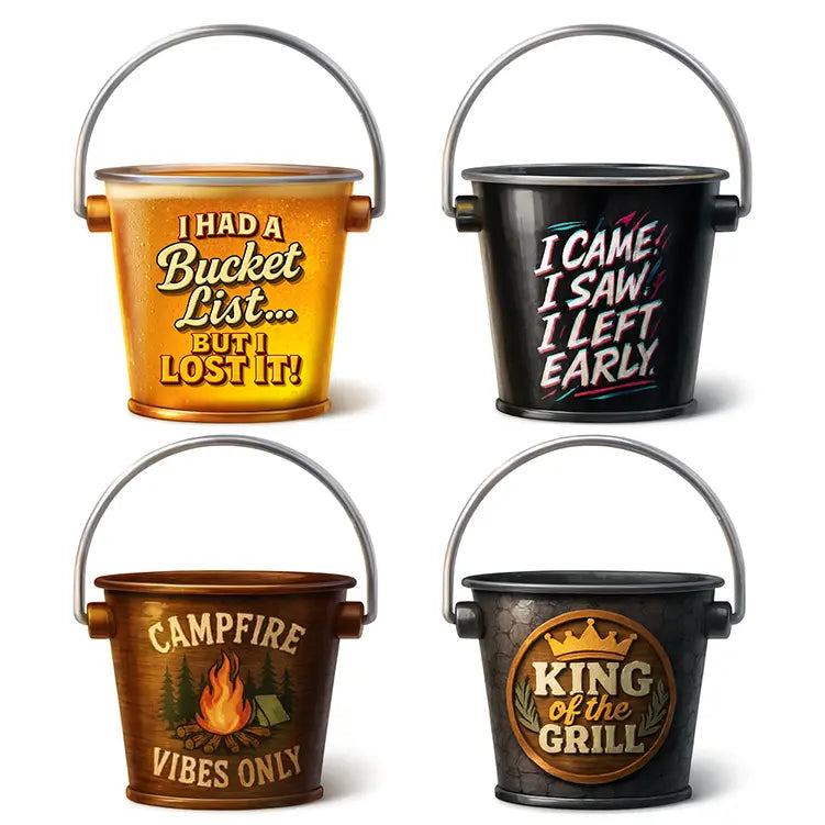 Printed Bucket Ashtray - 12 Pieces Per Retail Ready Display 26097 SMOKEZILLA