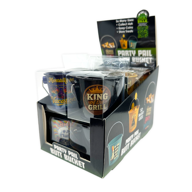 Printed Bucket Ashtray - 12 Pieces Per Retail Ready Display 26097 SMOKEZILLA