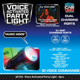 Voice Activated USB Party Light - 6 Pieces Per Retail Ready Display 26103 CAR VIBEZ