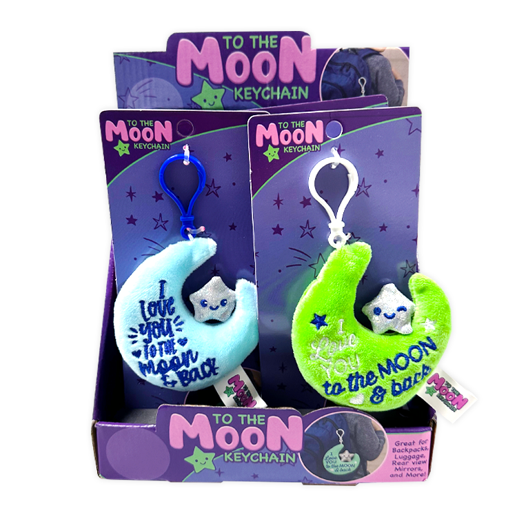 Moon Plush Keychain - 6 Pieces Per Retail Ready Display 26147 NOVELTY INC