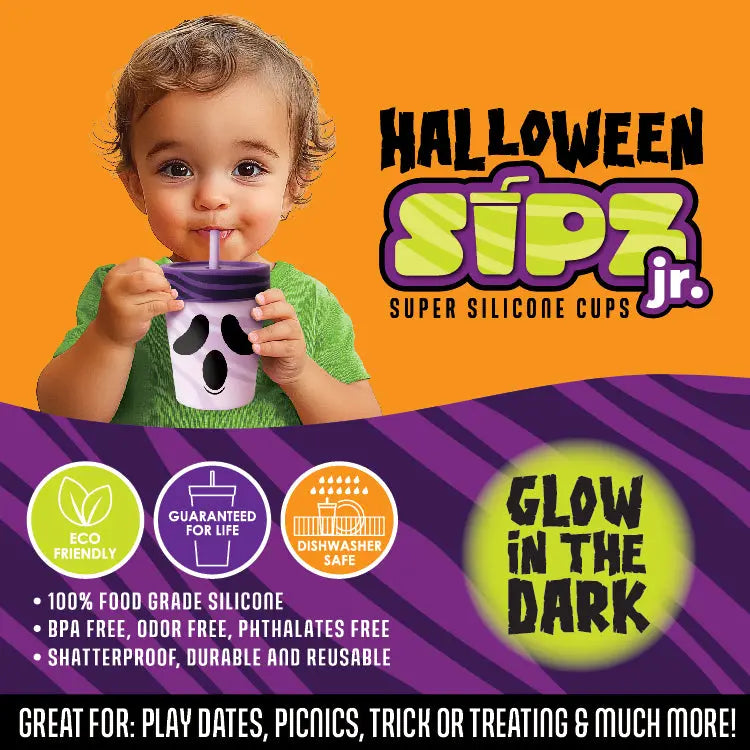 Silicone 8oz Halloween Kids Toddler Super Cups - 6 Pieces Per Retail Ready Display 26152 ROUGHNECK