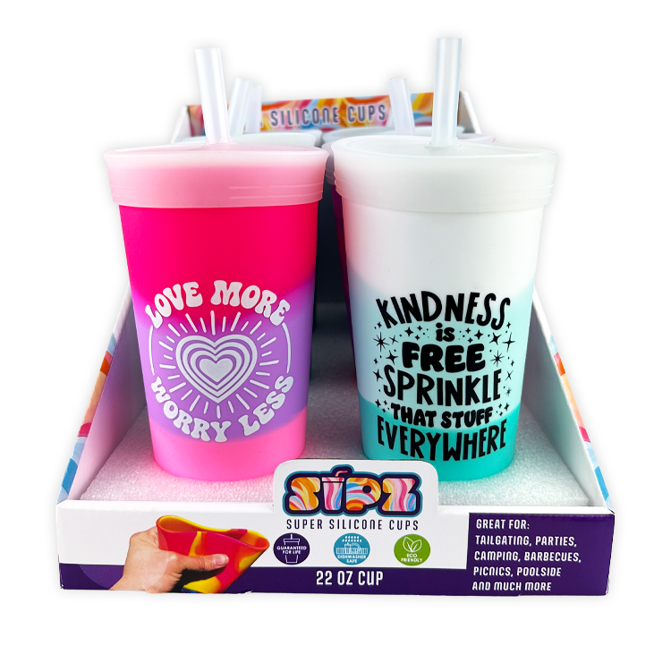 Silicone 22oz Silicone Cup B - 6 Pieces Per Retail Ready Display 26158 ROUGHNECK