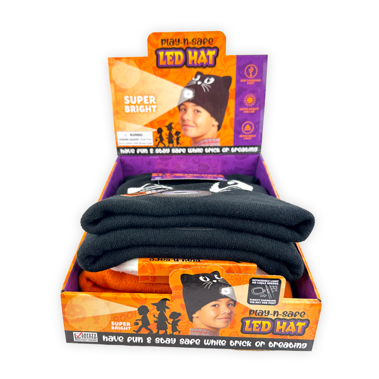 Halloween LED Hats - 6 Pieces Per Retail Ready Display 26165 NOVELTY INC